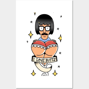 Tina "I love butts" Posters and Art